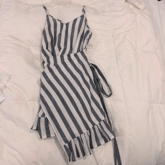 Vetiver Ali Striped Wrap Dress - Picture 4 of 7